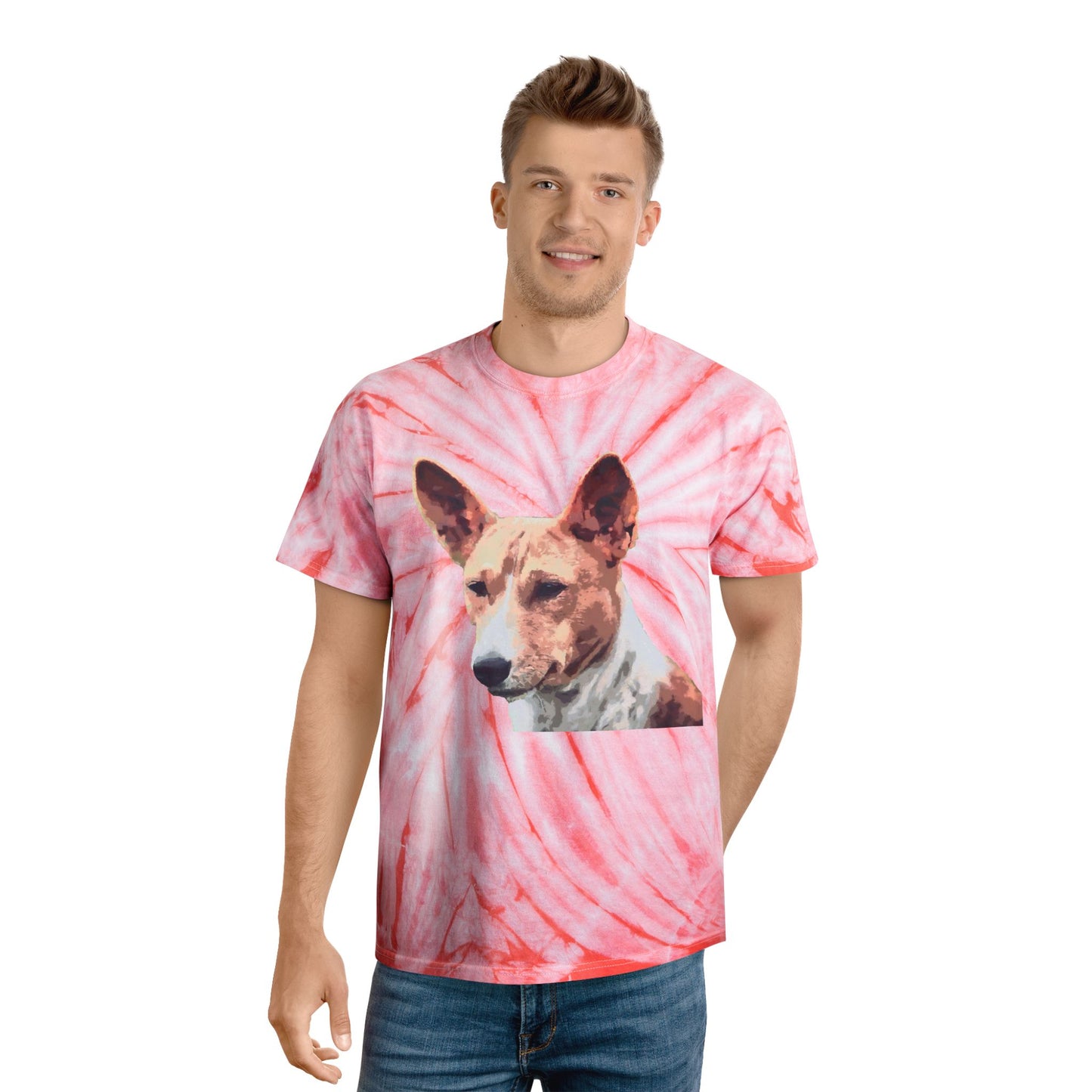 Basenji Unisex Cotton Tie-Dye Tee, Cyclone