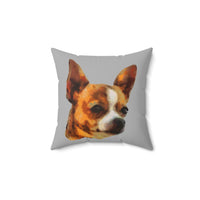 Chihuahua 'Paco'  -  Spun Polyester Throw Pillow