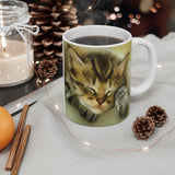 Sleepy Brucie the Cat - Ceramic Mug 11oz