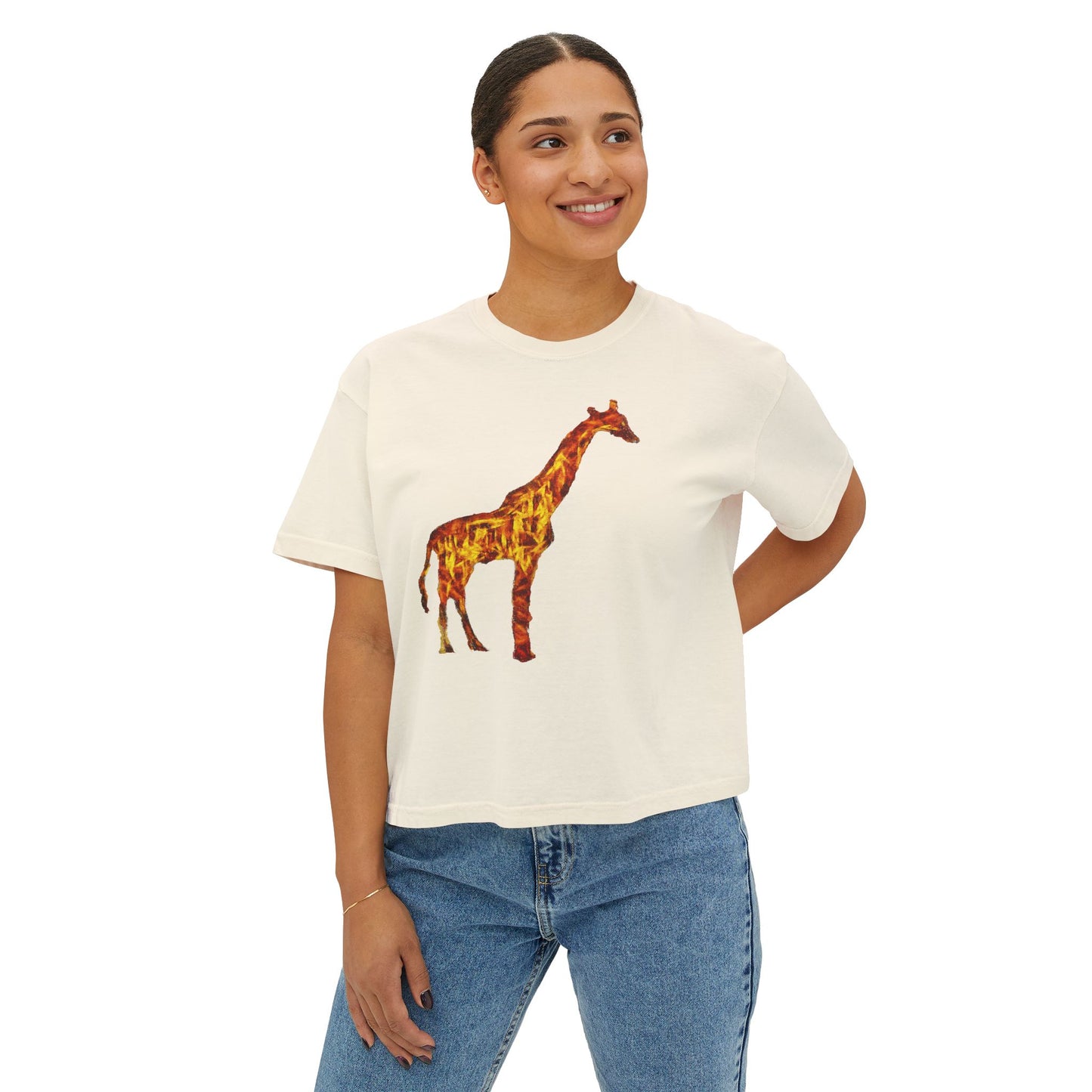 Giraffe - Women's Oversized Boxy Tee