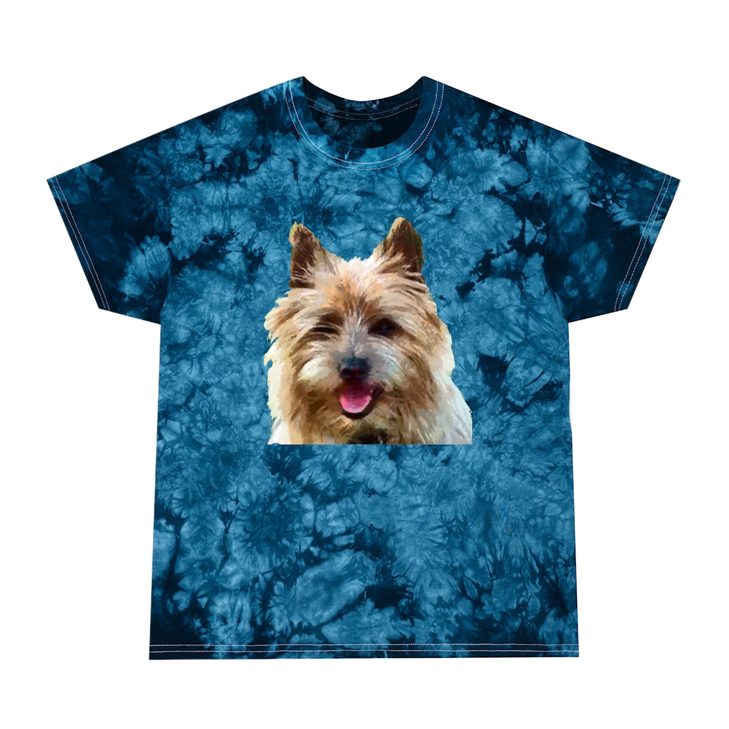 Cairn Terrier Unisex Tie-Dye Tee in Crystal