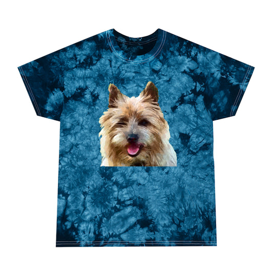Cairn Terrier Unisex Tie-Dye Tee in Crystal