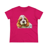 Cocker Spaniel 'Hogan' Women's Midweight Cotton Tee
