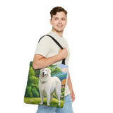 Hungarian Kuvasz Canvas Tote Bag — Kuvasz Dog Print