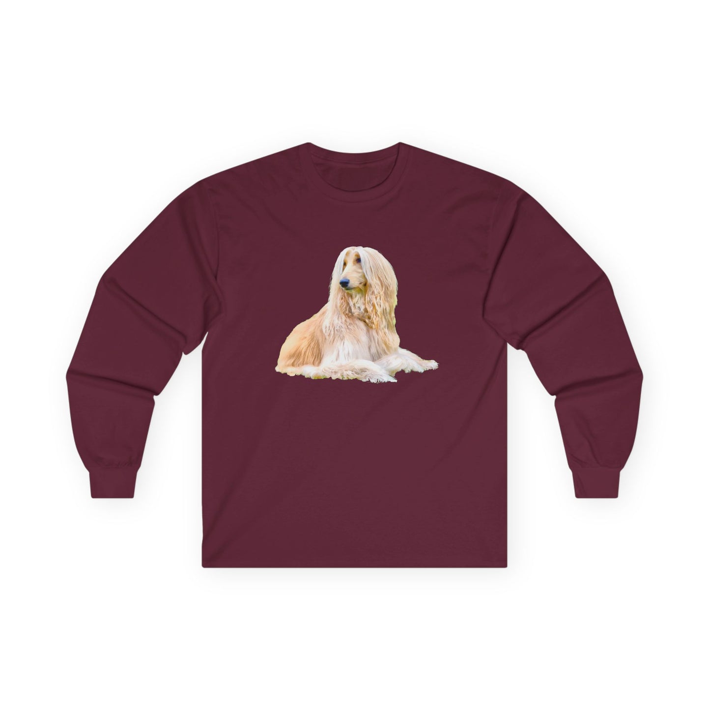 Afghan Hound Cotton Long Sleeve Tee - A Touch of Elegance
