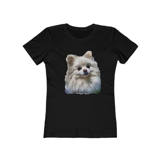 Pomeranian 'Snowball' Women's Slim Fit T-Shirt