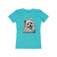 Pomeranian 'Snowball' Women's Slim Fit T-Shirt