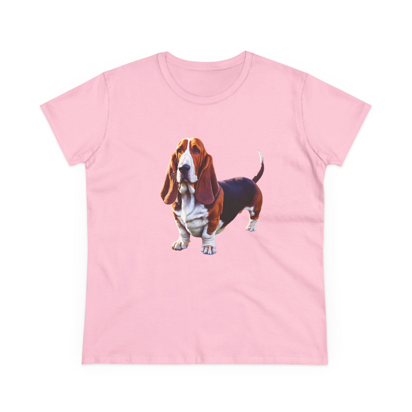 Basset Hound Women's Midweight Cotton Tee