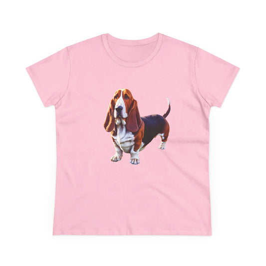 Basset Hound Women's Midweight Cotton Tee