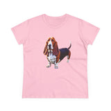 Basset Hound Women's Midweight Cotton Tee