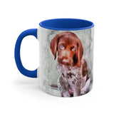 German Short Hair Pointer 'Benny' Accent Coffee Mug, 11oz (Size: 11oz)