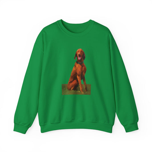 Hungarian Vizsla 'Waiting for the Bride' Unisex 50/50 Crewneck Sweatshirt