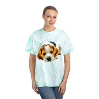 English Foxhound 'Sasha' Unisex Cotton Tie-Dye Tee, Cyclone