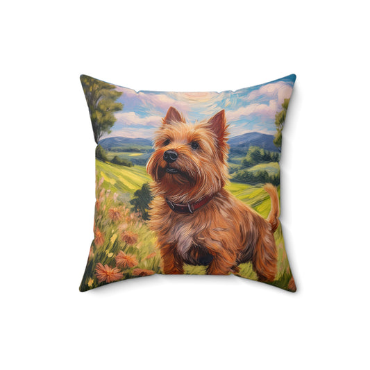 Nova Scotia Duck Tolling Retriever Spun Polyester Throw Pillow