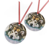 Malamute Metal Ornaments