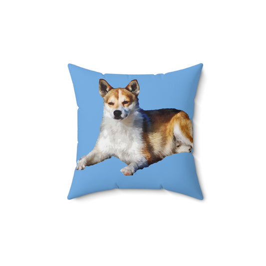 Norwegian Lundehund Spun Polyester Throw Pillow