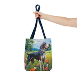 Bluetick Coonhound PolyesterTote Bag (AOP)