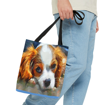 Cavalier King Charles Puppy Tote Bag