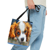 Cavalier King Charles Puppy Tote Bag