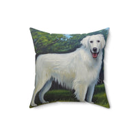 Slovensky Cuvac Spun Polyester Throw Pillow