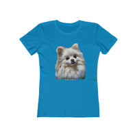 Pomeranian 'Snowball' -  Women's Slim Fit Ringspun Cotton T-Shirt