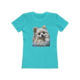 Pomeranian 'Snowball' -  Women's Slim Fit Ringspun Cotton T-Shirt
