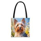 Silky Terrier Polyester Tote Bag (AOP)