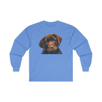 Chocolate Labrador Retriever Puppy Cotton Long Sleeve Tee