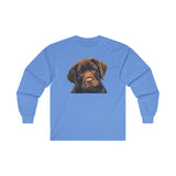 Chocolate Labrador Retriever Puppy Cotton Long Sleeve Tee