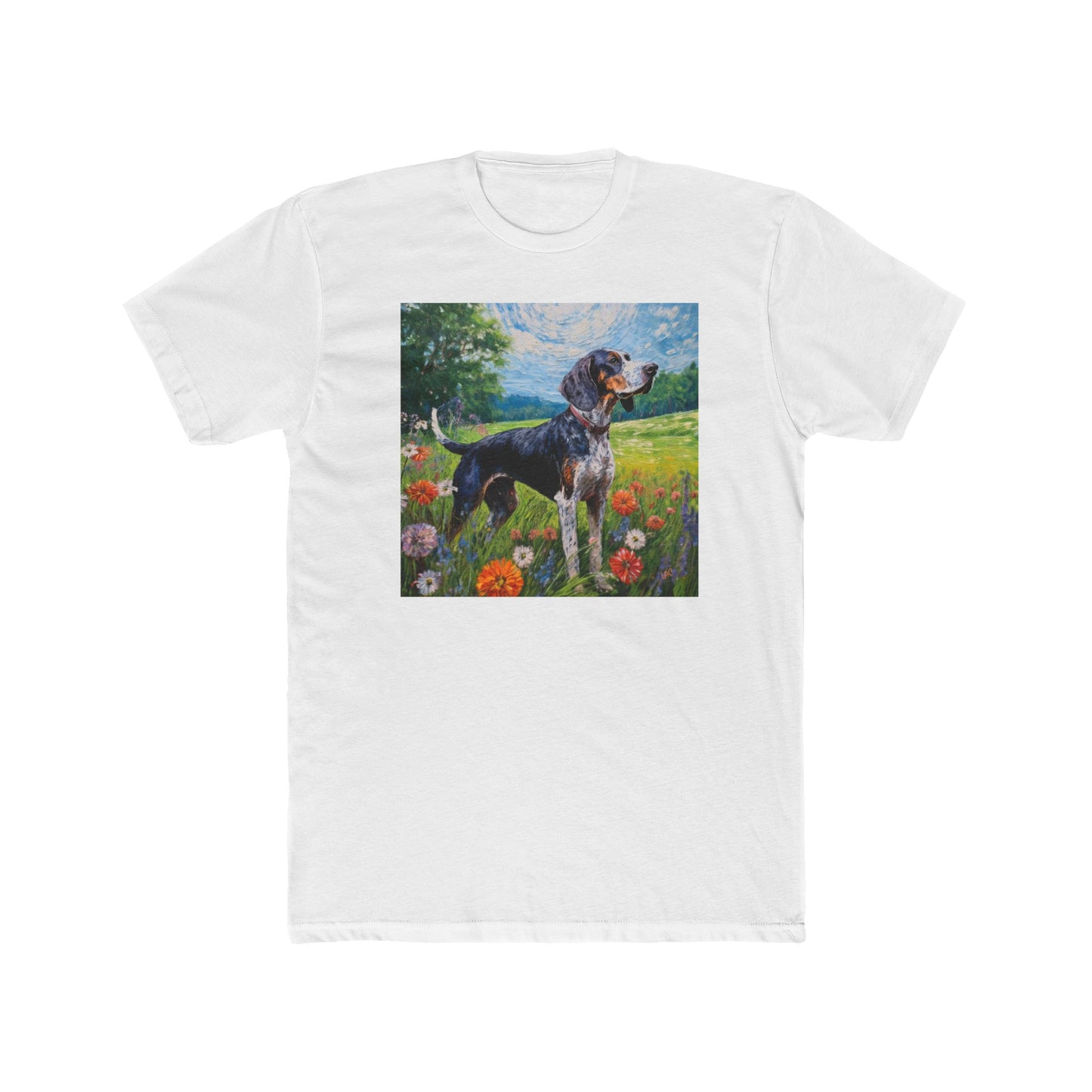 Bluetick Coonhound Men's Fitted Cotton Crew Tee
