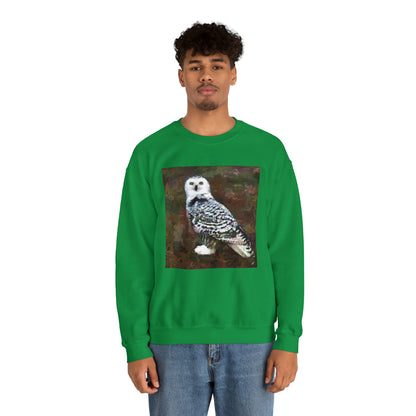 Snowy White Owl Unisex 50/50 Crewneck Sweatshirt