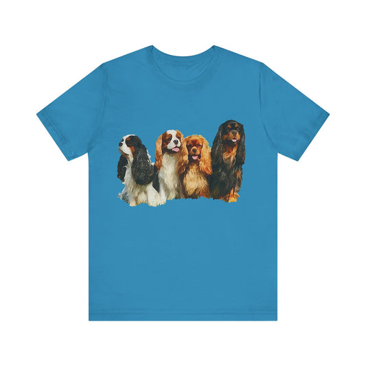 King Charles Spaniels 'Cavalier Club' Unisex Jersey Short Sleeve Tee