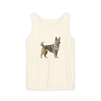 Swedish Vallhund Unisex Relaxed Fit Garment-Dyed Tank Top
