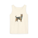 Swedish Vallhund Unisex Relaxed Fit Garment-Dyed Tank Top