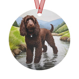 Irish Water Spaniel Metal Ornaments