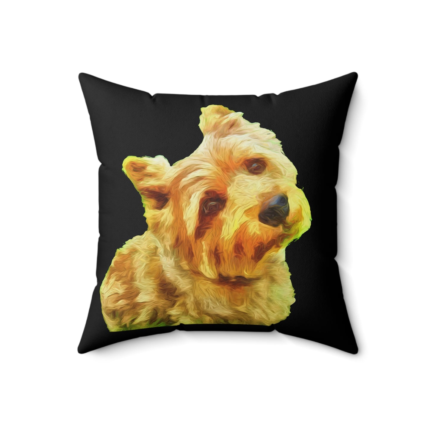 Norwich Terrier Spun Polyester Throw Pillow