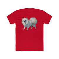 Japanese Spitz -  Men's Fitted Cotton Crew Tee