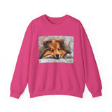 Shetland Sheepdog 'Sleepy Sheltie' Unisex 50/50 Crewneck Sweatshirt