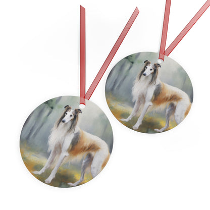 Borzoi 'Russian Wolfhound' Metal Ornaments