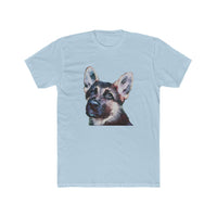 German Shepherd 'Sly' Men's Fitted Crew T-Shirt