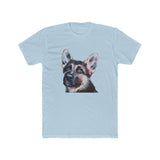 German Shepherd 'Sly' Men's Fitted Crew T-Shirt