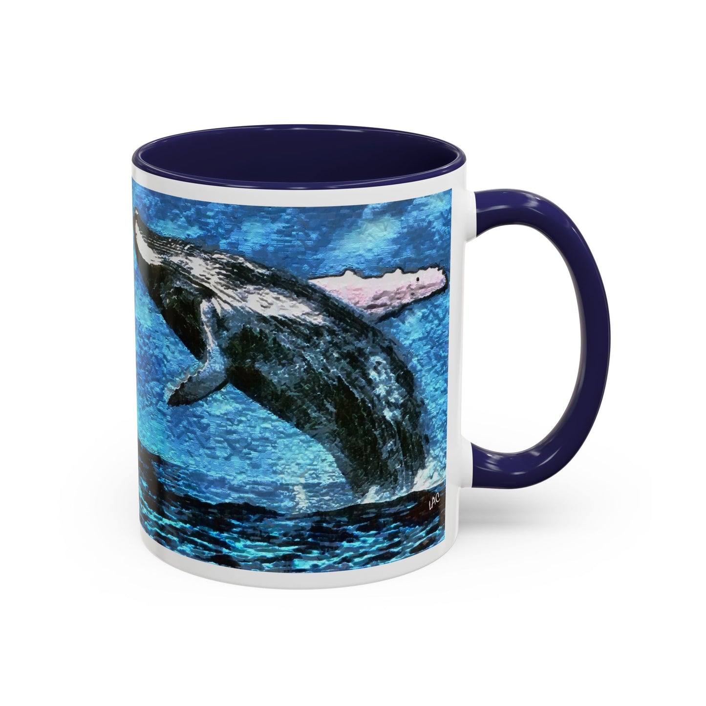 Humpback Whale Accent Coffee Mug, 11oz