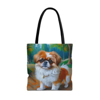 Pekingese Polyester Tote Bag (AOP)