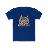 Great Horned Owl 'Hooty' Men's Fitted Cotton Crew Tee