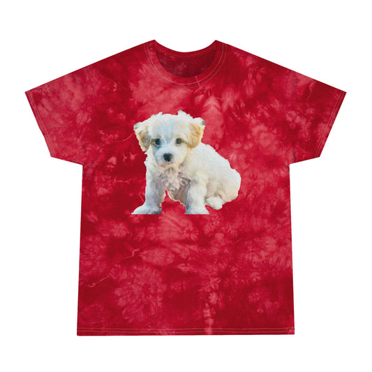 Bichon Frise Unisex Cotton Tie-Dye Tee, Crystal