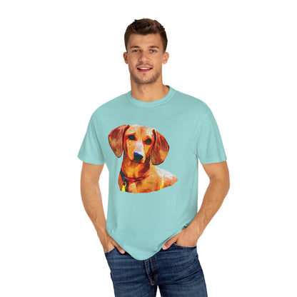 Dachshund 'Daisey' Unisex Relaxed Fit Garment-Dyed T-shirt