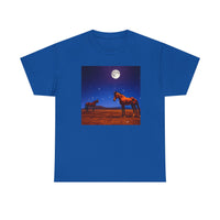 Horses in the Moonlight - Unisex Heavy Cotton Tee