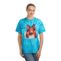 Collie - Rough Coated Unisex Tie-Dye Tee, Cyclone