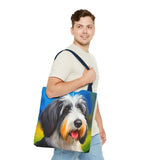 Polish Lowland Sheepdog Polyester Tote Bag (AOP)