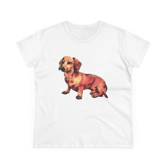 Dachshund 'Simone' Women's Midweight Cotton Tee